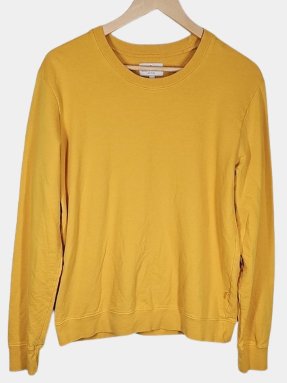 American Giant Classic Crewneck Sweatshirt Women's L Mustard Gold Made In USA
